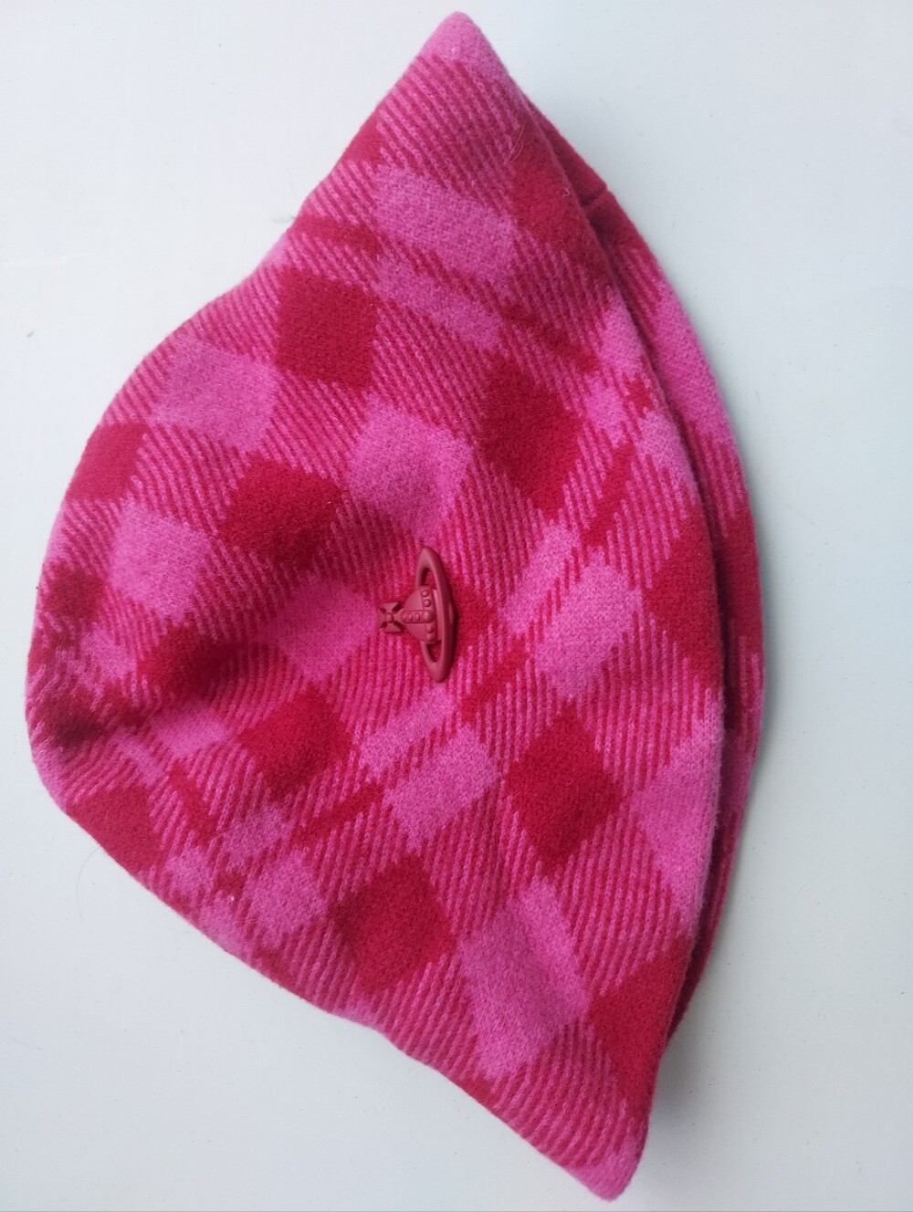 Vivienne Westwood Hot Pink Plaid Bucket Hat